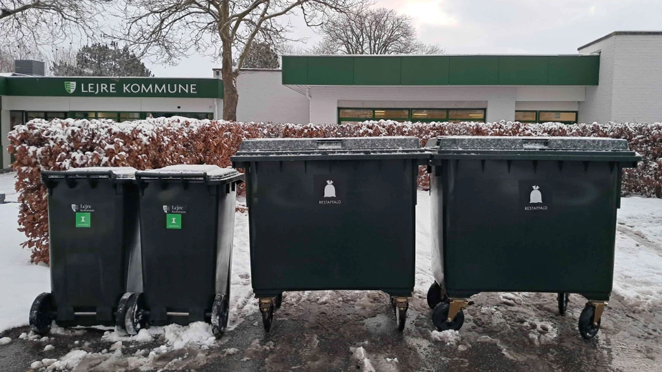 Midlertidige containere ved Allerslev Rådhus