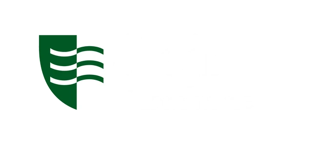 Lejre Kommunes logo inkl. våbenskold. Teksten er hvid.